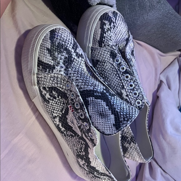 Superga Snakeskin Pattern Slip-On Sneakers - Picture 2 of 5